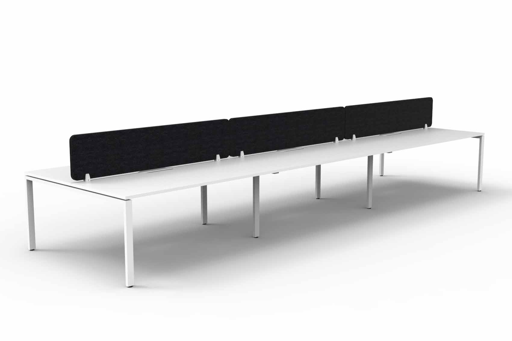 Profile 6 Person Double Sided Workstation - with Eco Screen